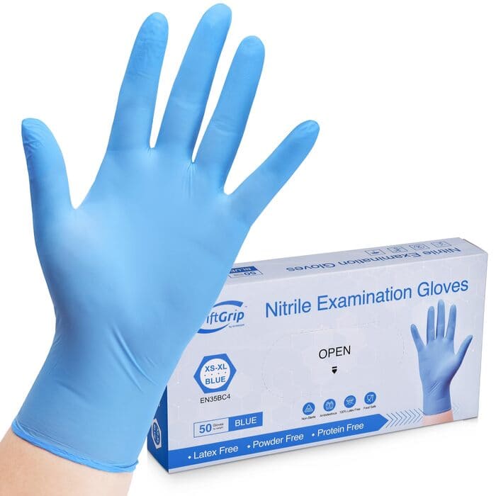 Găng tay Nitrile là gì? Là loại găng tay cao su y tế được làm từ 100% mủ Nitrile (cao su tổng hợp) không gây dị ứng cho da (Nguồn ảnh: Internet)
