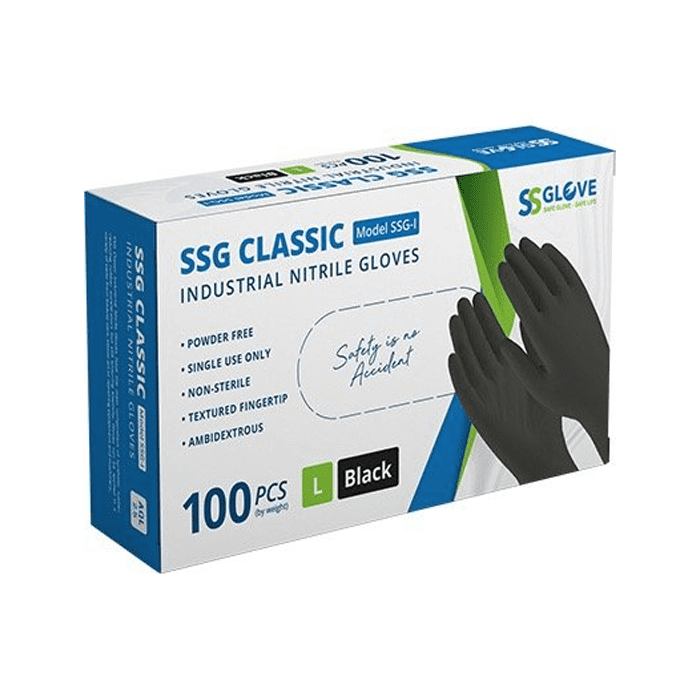Găng tay cao su Nitrile không bột SSG Classic có khả năng chống nước và kháng khuẩn tốt. (Nguồn ảnh: Internet)