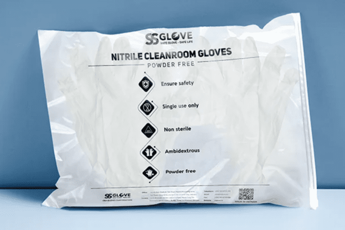 Thành phần Nitrile không bột giúp găng tay SSGlove trở thành sản phẩm an toàn với mọi làn da (Nguồn ảnh: Sưu tầm)