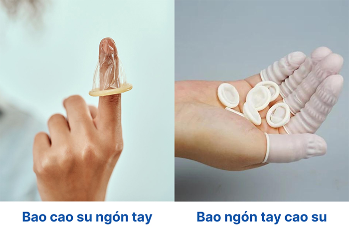 Bao cao su ngón tay và Bao ngón tay cao su tuy có hình dáng gần như giống nhau nhưng công dụng hoàn toàn khác nhau