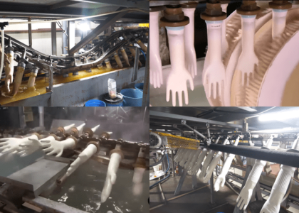 Các bước vệ sinh khuôn trước khi bắt đầu quy trình sản xuất găng tay cao su