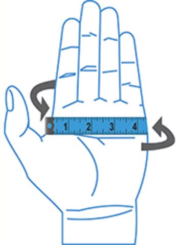 Đo chu vi bàn tay để chọn kích thước găng tay y tế phù hợp