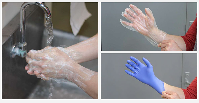 Rửa sạch tay sẽ ngăn chất bẩn từ tay bám vào găng tay gây ảnh hưởng đến môi trường làm việc, đặc biệt là môi trường phòng sạch