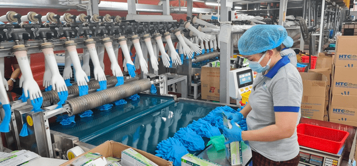 Nhà máy sản xuất găng tay cao su xuất khẩu HTC được công nhận là sản phẩm đạt tiêu chuẩn xuất đi Châu Âu