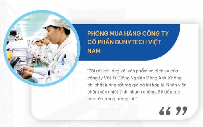 Đánh giá từ phòng mua hàng Công ty Cổ phần Bunytech Việt Nam về găng tay cao su công nghiệp Đông Anh