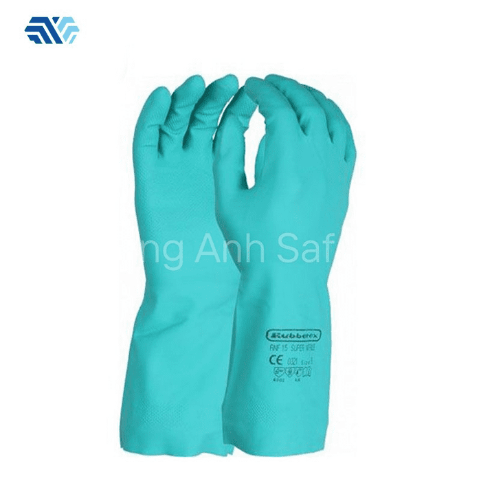 Găng tay cao su chống hóa chất RF15 có nhiều kích cỡ từ 7 - 11 (Nguồn ảnh: Sưu tầm)
