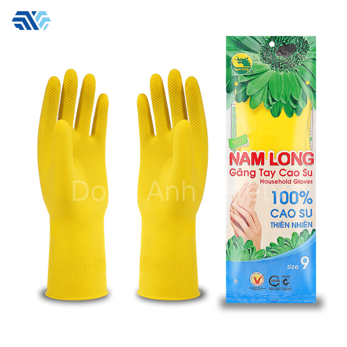 Găng tay cao su gia dụng Nam Long là sản phẩm có cấu tạo từ 100% cao su tự nhiên