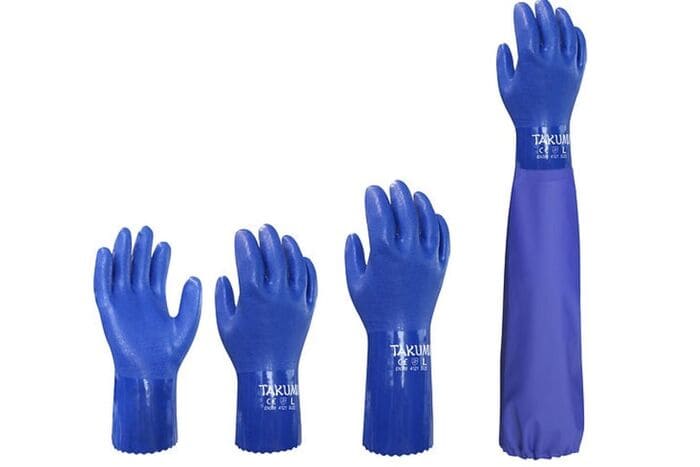 Một số hình dáng phổ biến của găng tay cao su chống dầu (Nguồn ảnh: Sưu tầm)