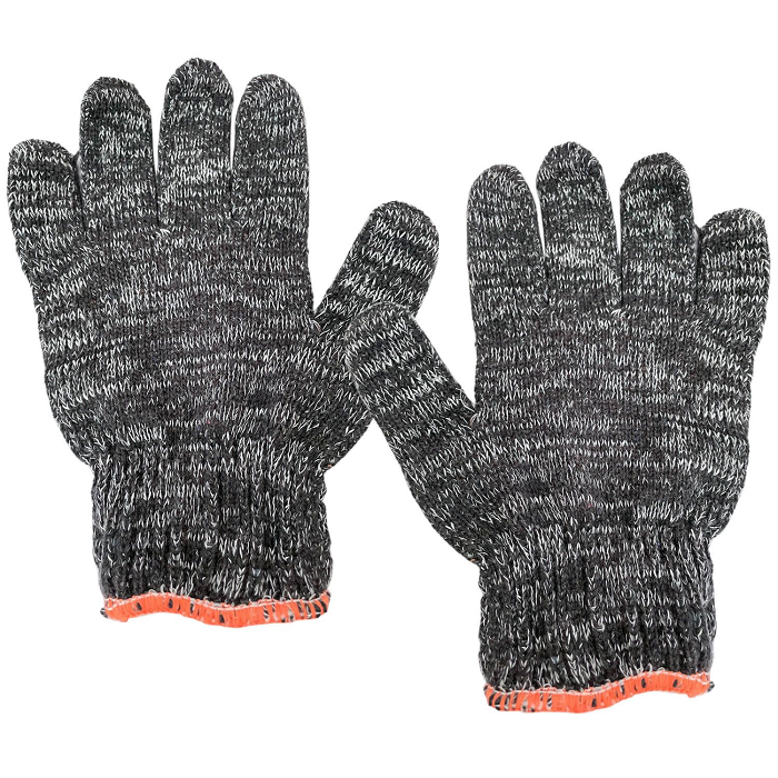 Găng tay bảo hộ sợi len muối tiêu có độ co giãn và độ bền tương đối tốt