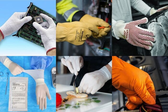 Một số loại găng tay bảo hộ phổ biến theo công dụng