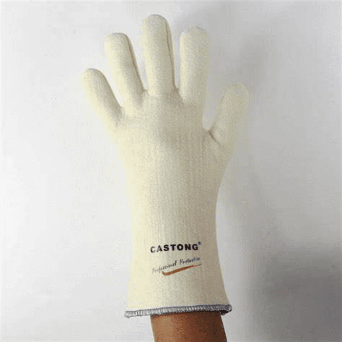 Sợi Meta-Aramid của găng tay chịu nhiệt Castong GT615-135 mang lại độ bền vượt trội và khả năng chống nhiệt lên đến 300°C trong thời gian ngắn (Nguồn ảnh: Sưu tầm)