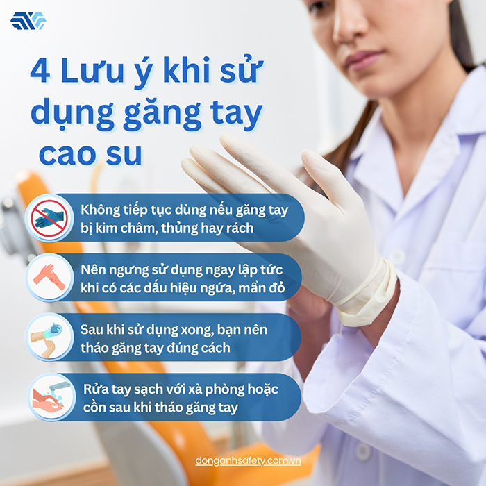 Các lưu ý quan trọng khi sử dụng găng tay Y tế không bột